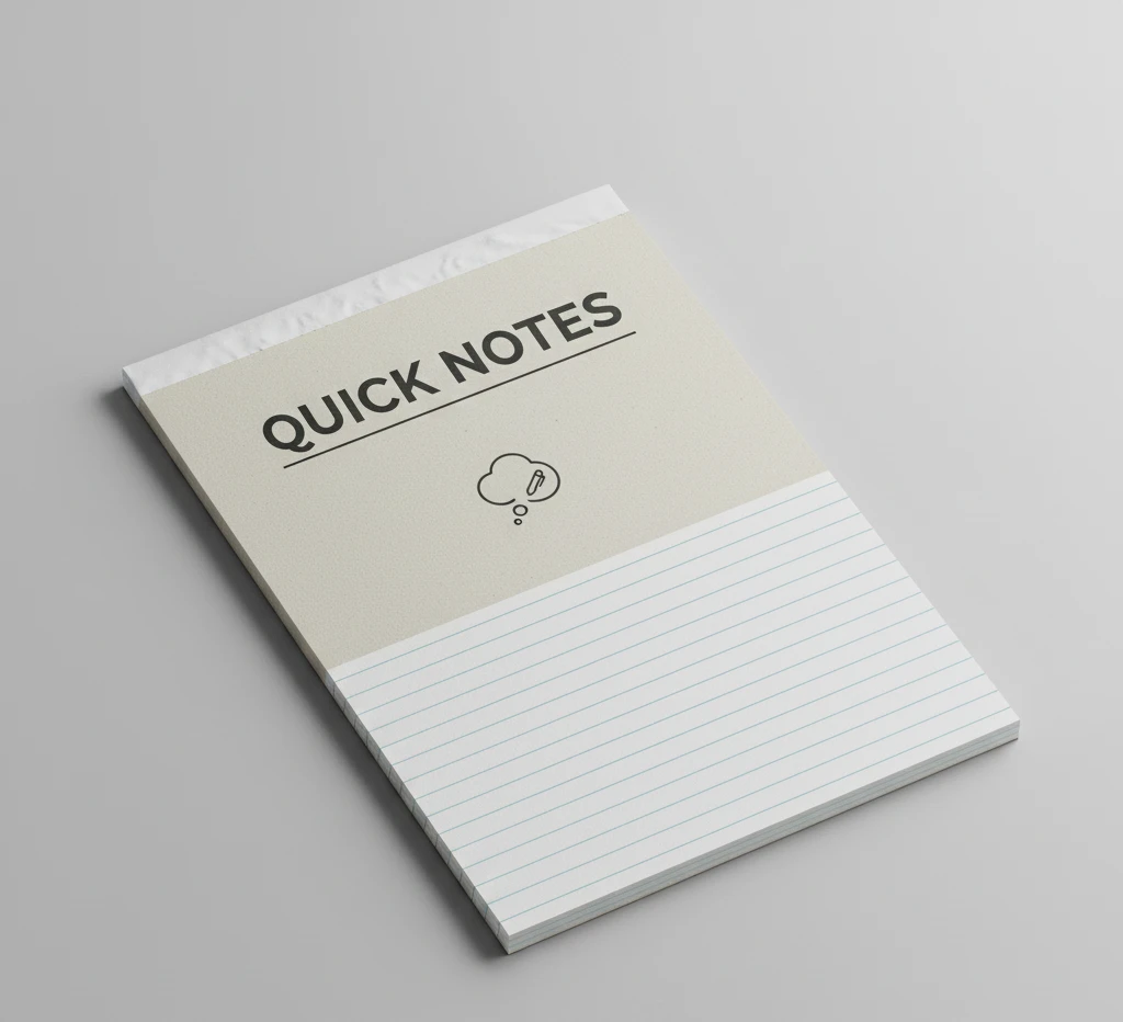 Blocs de notas con encuadernación encolada tapa blanda